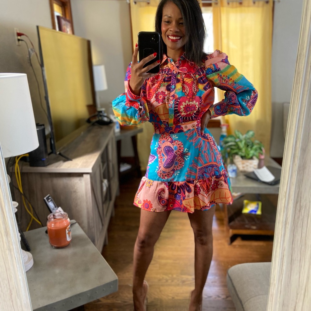 Colorful Floral Women's Dress